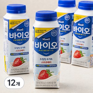 매일바이오 드링킹 요거트 딸기, 250ml, 12개