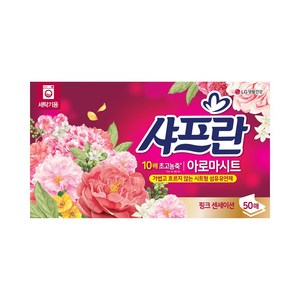 샤프란 아로마시트 시트형 섬유유연제 핑크 센세이션, 1개, 50매