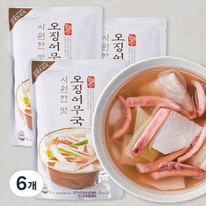 가마솥 시원한맛 오징어무국 냉장, 500g, 6개