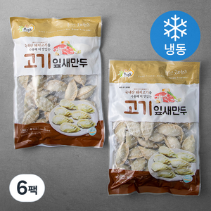 굿프랜즈 고기 잎새만두 (냉동), 1000g, 6팩