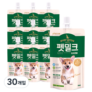 에버그로 펫밀크 강아지 간식, 눈&관절, 150ml, 150g, 30개