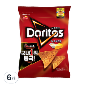 롯데제과 도리토스 나쵸치즈맛 과자, 172g, 6개