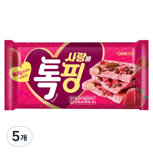 오리온 톡핑 스트로베리 그래놀라, 43g, 5개