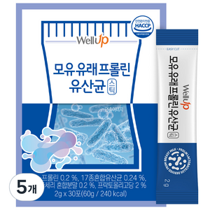 로엘 웰업 모유 유래 프롤린 유산균 스틱, 60g, 5개