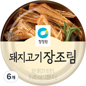 청정원 돼지고기 장조림, 95g, 6개