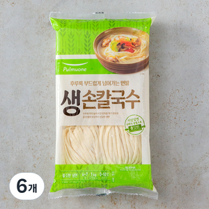 풀무원 생손칼국수 6인분, 1kg, 6개