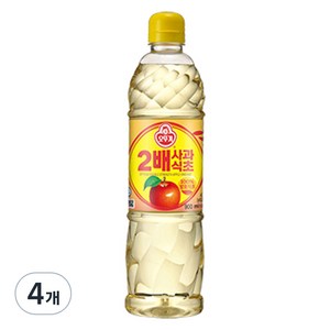 오뚜기 2배 사과식초, 900ml, 4개