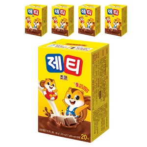 제티 초코 분말, 17g, 20개입, 5개