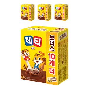 제티 동서 쵸코렛맛 분말, 17g, 50개입, 4개