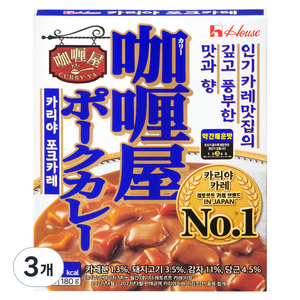 카리야 포크카레 약간 매운맛, 180g, 3개