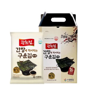 광천김 간장에 찍어먹는 구운 파래김, 1개, 100g