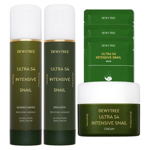듀이트리 울트라 S4 인텐시브 스네일 크림 80ml + 워터 150ml + 에멀전 150ml + 팩 3p 세트, 1세트