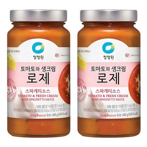 청정원 토마토와 생크림 로제 스파게티소스, 600g, 2개