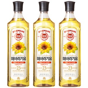 해표 해바라기유, 900ml, 3개