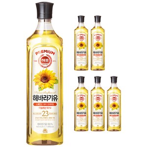 해표 해바라기유, 6개, 900ml