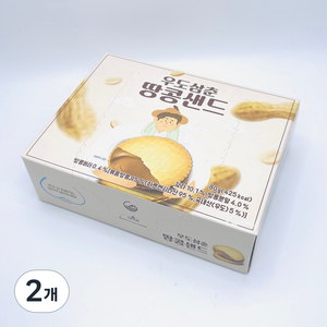 우도삼춘 제주 땅콩샌드 12p, 80g, 2개