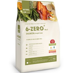 네츄럴랩 전연령 6 ZERO PLUS CAT 3 건식사료 웨이트케어, 연어, 6kg, 1개