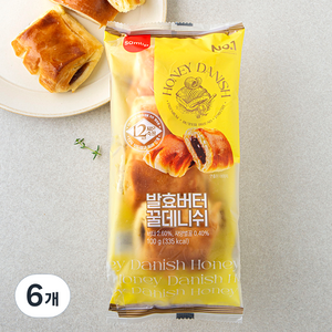 삼립 발효버터 꿀데니쉬 4개입, 100g, 6개