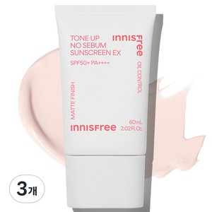 이니스프리 톤업 노세범 선스크린 EX SPF50+ PA++++, 60ml, 3개