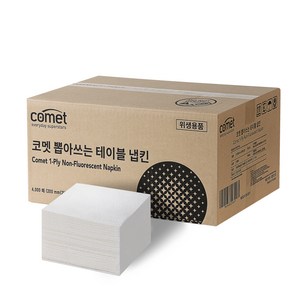 코멧 뽑아쓰는 테이블 냅킨, 흰색, 1개, 4000매