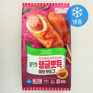 풀무원 탱글뽀득 점보 핫도그 (냉동), 100g, 4개입