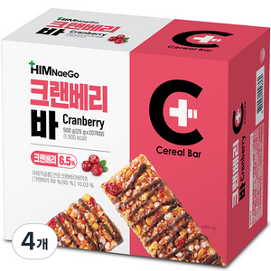 힘내고 크랜베리바, 500g, 4개