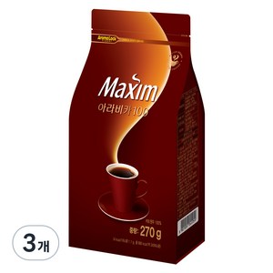 맥심 아라비카 100 원두 커피, 270g, 1개입, 3개