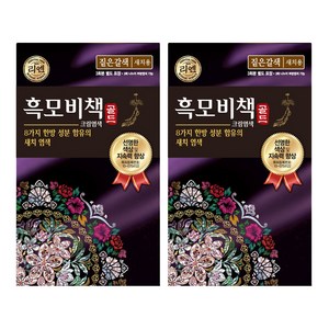 리엔 흑모비책 골드 염모제 세트 90g, 짙은갈색, 2개