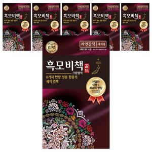 리엔 흑모비책 골드 염색약 90g, 자연갈색, 6개