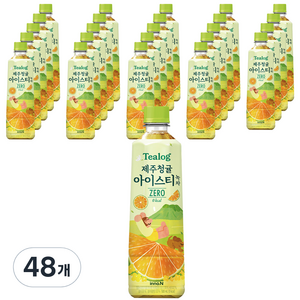 티로그 제주청귤 아이스티 녹차 제로, 48개, 500ml