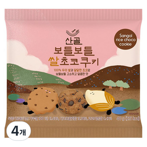 에코맘의산골이유식 산골쌀쿠키, 쌀초코, 4개, 40g