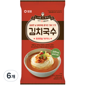 샘표국시 김치국수, 101g, 6개