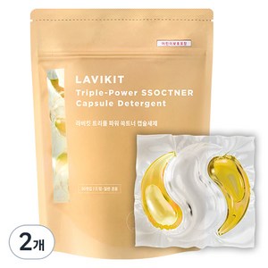 라비킷 트리플 파워 쏙트너 올인원 캡슐세제 화이트린넨향, 30개입, 2개