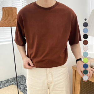 오티디 남녀공용 오버핏 16수 무지 반팔 티셔츠