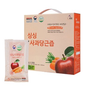 싱싱 국내산 사과당근즙, 100ml, 50개