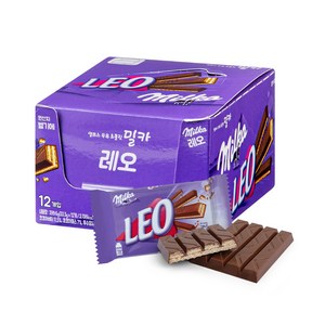 밀카 레오 밀크 초콜릿 12p, 33.3g, 12개
