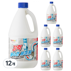 탐사 강력 배수관 세정제, 2L, 12개