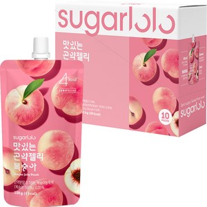 슈가로로 맛있는 곤약젤리 복숭아 10개입, 10개, 150ml