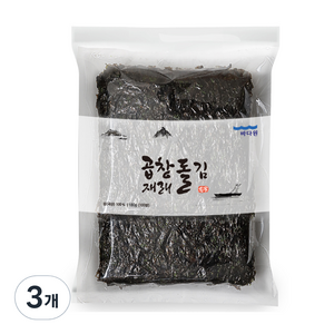 바다원 곱창 재래 돌김 100p, 180g, 3개