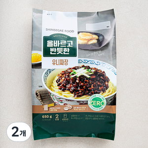 올바르고반듯한 유니짜장 2인분, 650g, 2개