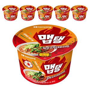 맵탱 큰컵 청양고추 대파라면 110g, 6개