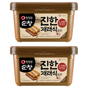 청정원순창 진한 재래식 된장, 2kg, 2개