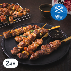 명품조선 돼지훈제 야채꼬치 8꼬치 460g + 소스 50g 세트 (냉동), 2세트