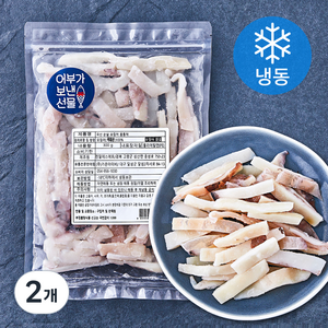 어보선 국내산 순살 오징어 몸통채 (냉동), 300g, 2개