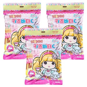 리틀미미 키즈 비타C 캔디 복숭아맛 1000p, 1.2kg, 3개