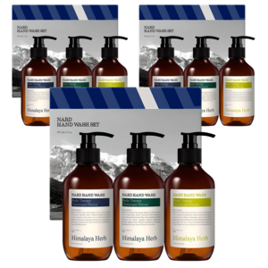 부케가르니 나드 핸드워시 라벤더머스크 280ml + 티트리로즈마리 280ml + 레몬민트 280ml 세트, 3개