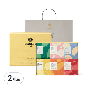 오설록 오땡큐 티백 선물 세트 E, 티백 6종 x 5p, 2세트