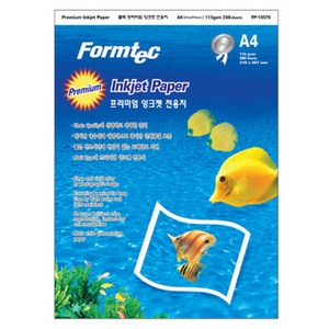 폼텍 프리미엄 잉크젯 전용 복사용지 115g, A4, 200매