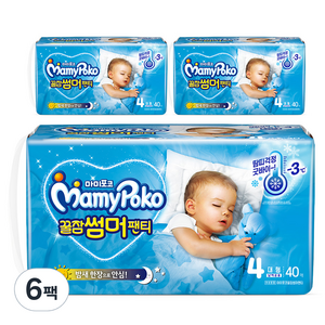마미포코 꿀잠 썸머 팬티형 기저귀 남여공용, 4단계, 240매