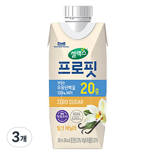 셀렉스 프로핏 우유단백질 밀크 바닐라, 250ml, 3개